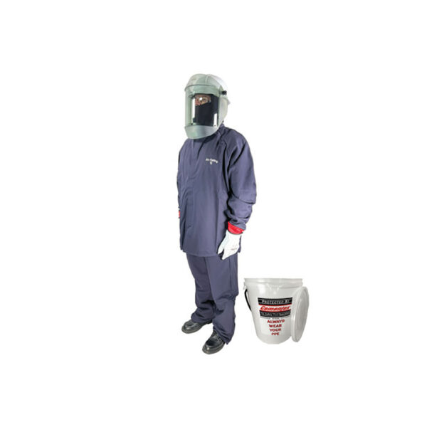 AFSC-CFRLC12-S Cementex Kit de Bata de Laboratorio Serie Feature de 12 cal/cm² en Contenedor de Almacenamiento de Arco Eléctrico - CHICO