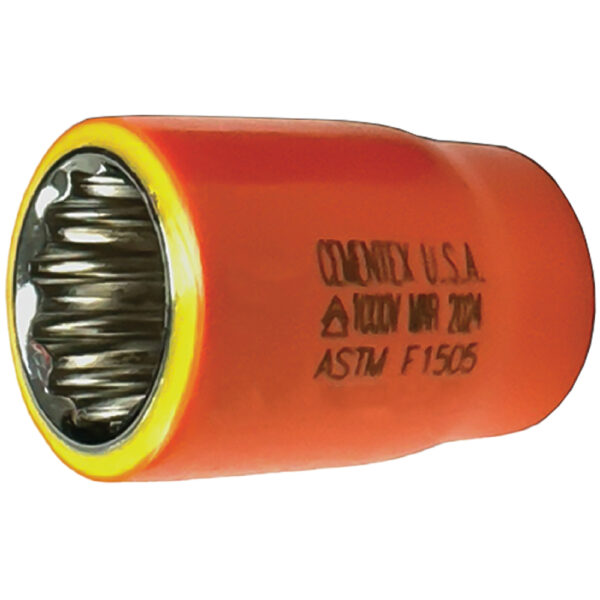 IS38-05M Cementex Dado Métrico de Pared Estándar de 12 Puntos de 5mm, Impulsión Cuadrado de 3/8''