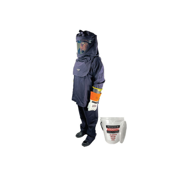 AFSC-CL4KV-S Cementex Kit de Abrigo / Pantalón Serie Feature de 40 cal/cm2 en Contenedor de Almacenamiento de Arco Eléctrico con Ventilador - CHICO