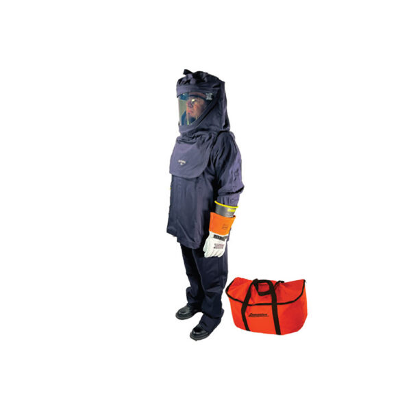 CL4LCKV-2X Cementex Kit de Abrigo Largo / Polainas Serie Feature de 40 cal/cm2 en Bolsa Tipo Duffel Estándar con Ventilador - 2X GRANDE