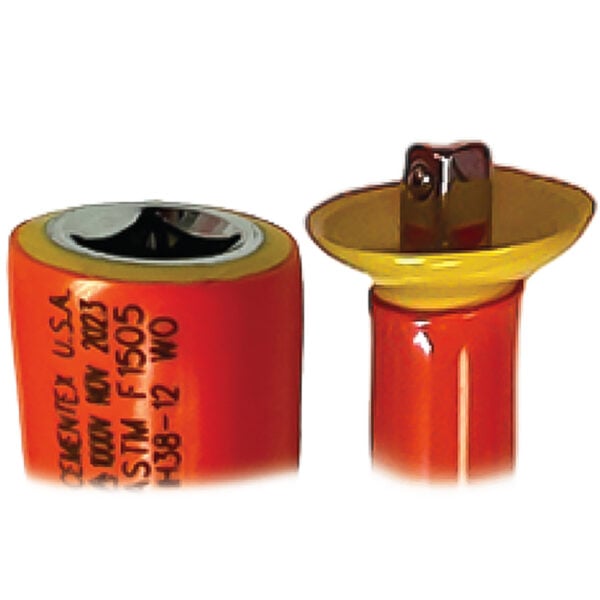 FX12-8F WO Cementex Barra de Extensión de Fibra de Vidrio de 8'' con Cabeza Abocinada y Conexión al Ras, Impulsión Cuadrado de 1/2''