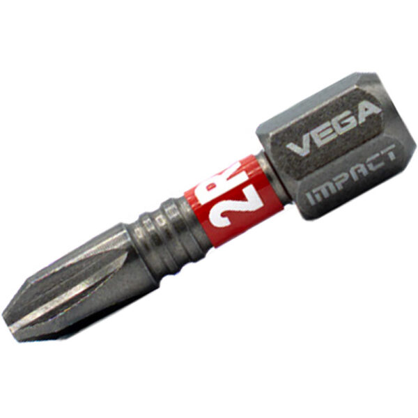 T125P2R Vega Impactech Punta insertable Phillips #2 reducida