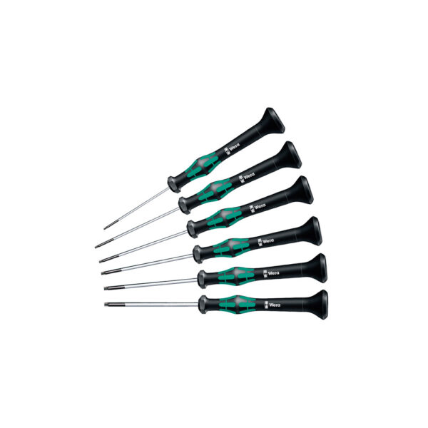 05345277001 Wera 345277 2067/6 Juego de Desarmador Kraftform Micro Estilo Torx con Funcion de Retencion de 6 Piezas