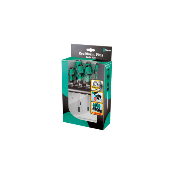 05138250001 Wera 367/6 Juego de Desarmador Kraftform Plus Torx de 6 Piezas Con Agujero Bore