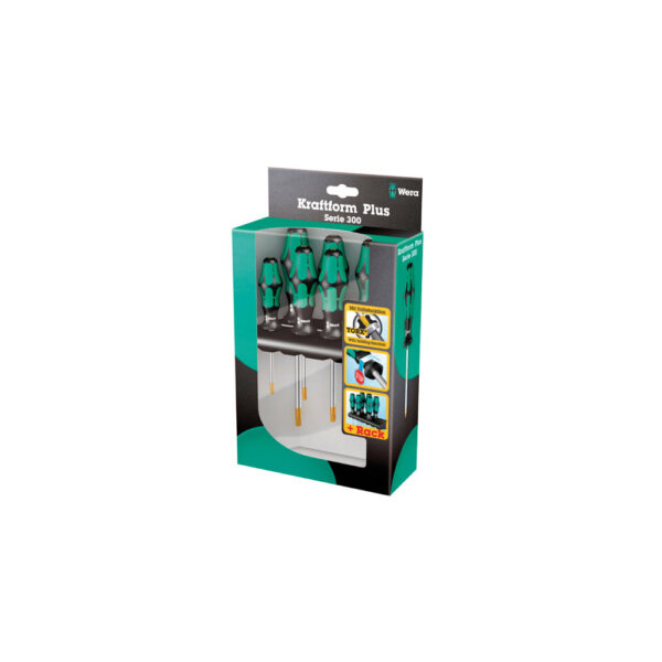 05028059001 Wera 367/6 Juego de Desarmador Kraftform Plus Laser Tip Torx de 6 Piezas