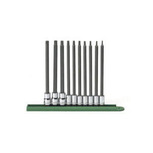 80588 GearWrench Juego de Dados con Punta Torx Largos con Impulsor de 1/4'' y 3/8'' de 10 Piezas