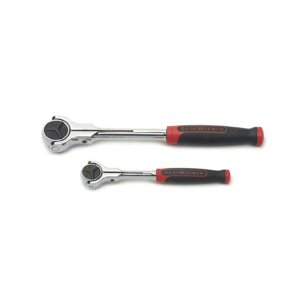 81223 GearWrench Juego de Trinquete Roto con Agarre Amortiguado con Impulsor de 1/4'' y 3/8'' de 2 Piezas