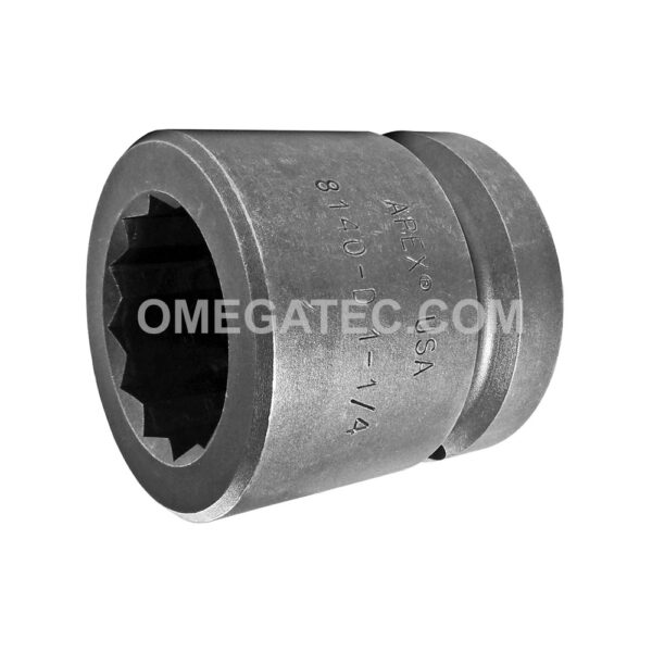 8140-D Apex 1-1/4'' Dado de Impacto Estándar de 12 Puntos, Impulsión Cuadrado de 1''