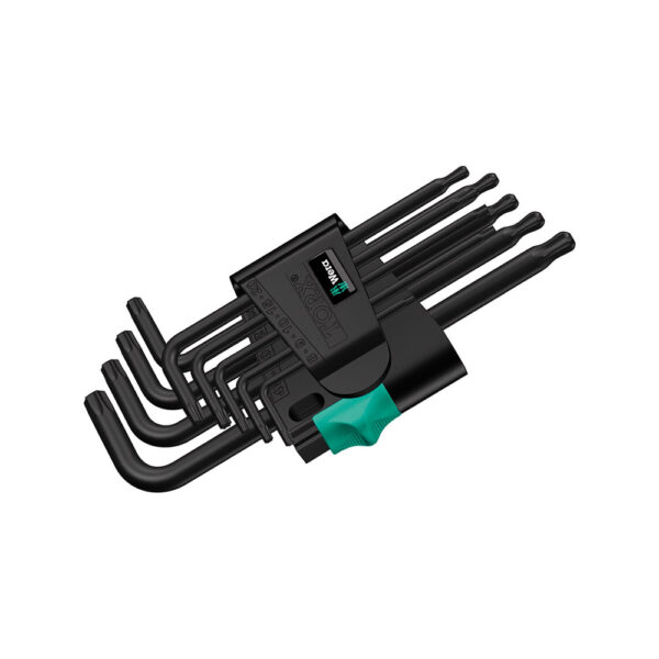05024242001 Wera 967 PKL/9 BlackLaser Torx L-Key Juego de 9 Piezast