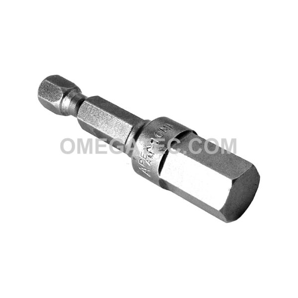 AM-10MM Apex Punta con Cabeza de Dado (Hex-Allen) 1/4'' con Impulsor de Poder, Métrico