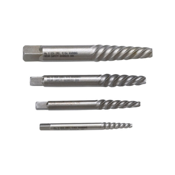 2419D GearWrench Juego de Extractores de Tornillo Espiral de 4 Piezas