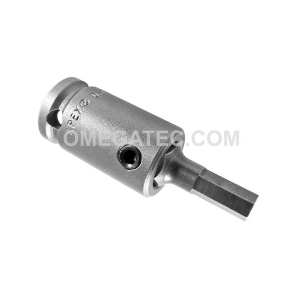 SZ-3-7-6MM Apex Punta con Cabeza de Dado (Hex-Allen) 3/8'' con Adaptadores de Impulsor, Métrico